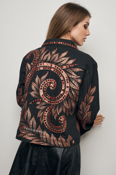 TALAVERA ROJA HAND-PAINTED DENIM JACKET