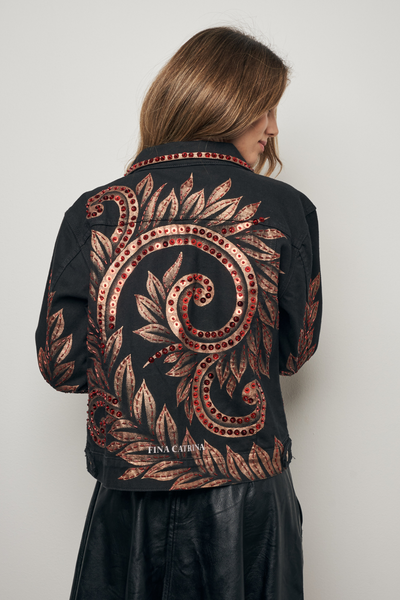 TALAVERA ROJA HAND-PAINTED DENIM JACKET