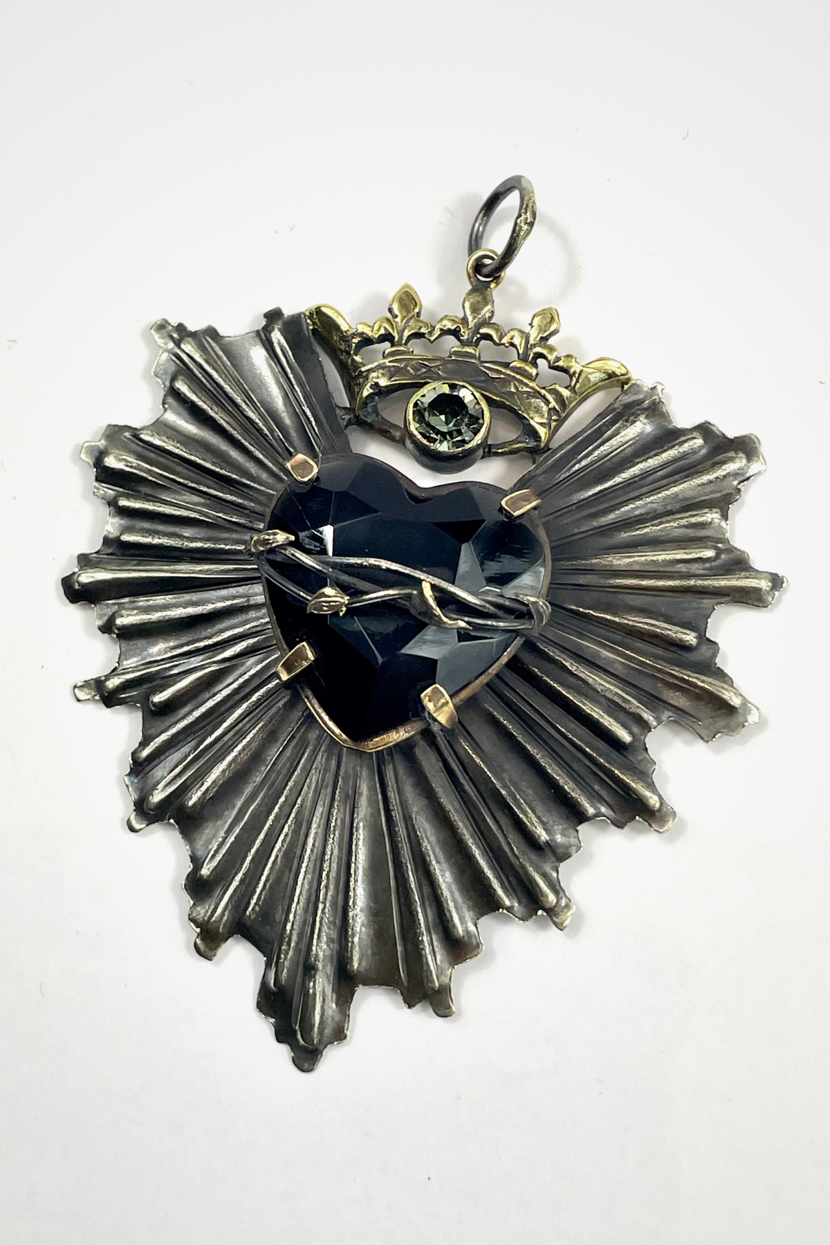 PENDENTE CORAZON DE MEXICO / NERO
