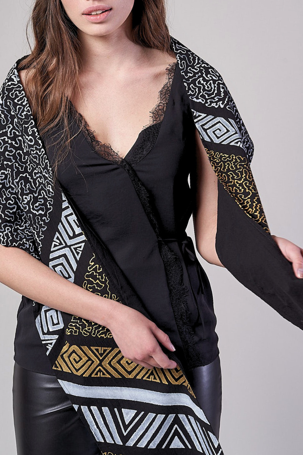 HAND PAINTED SCARF - GRECAS MAYAS