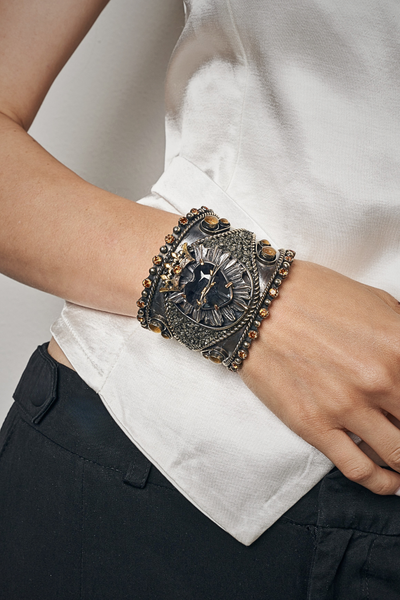 BRACCIALE SAGRADO CORAZON CON CRISTALLI E VETRO SFACCETATTO