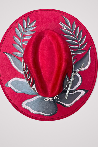 CAPPELLO DIPINTO A MANO - FLORES INVIERNO