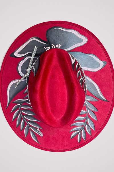 CAPPELLO DIPINTO A MANO - FLORES INVIERNO