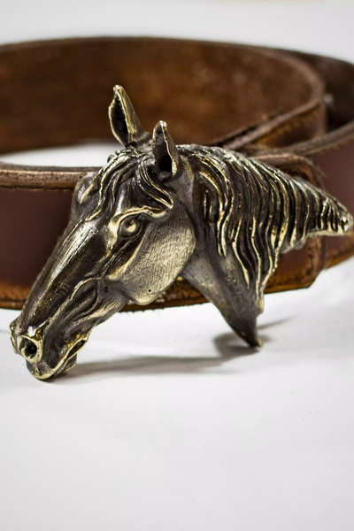 CINTURA IN PELLE E FIBBIA CABALLOS