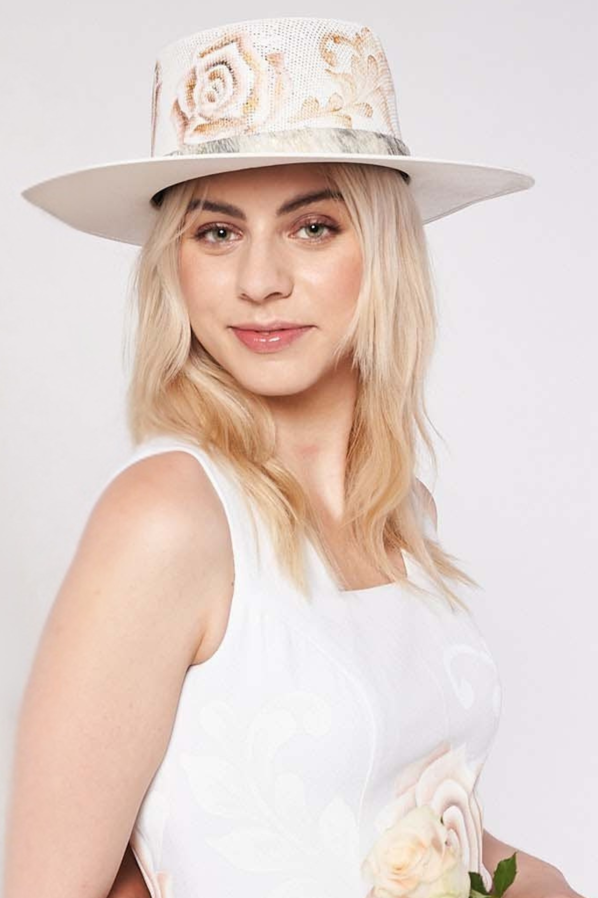 HAND PAINTED WIDE BRIM HAT