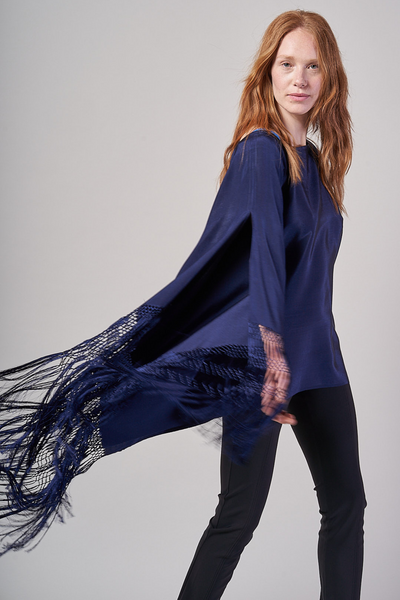 BLUSA IN COTONE BLU NOTTE - SINDASHI BASICS