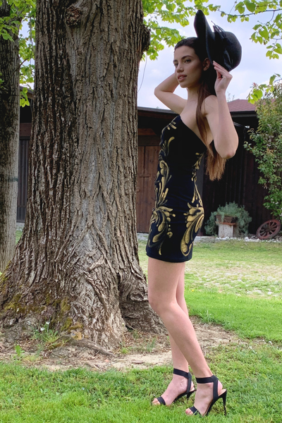 ABITO CORTO BUSTIER A TUBINO - FLOR TALAVERA