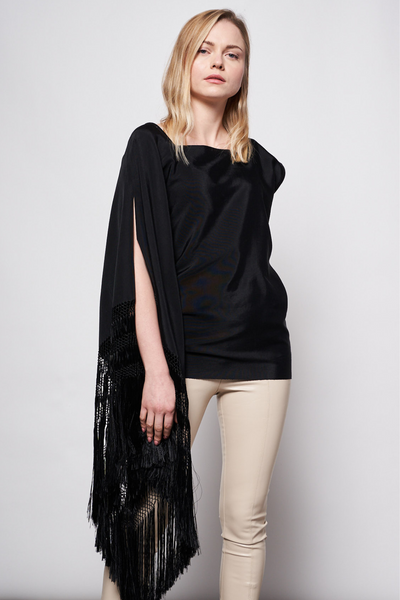 BLUSA IN COTONE COLORE NERO - SINDASHI BASICS