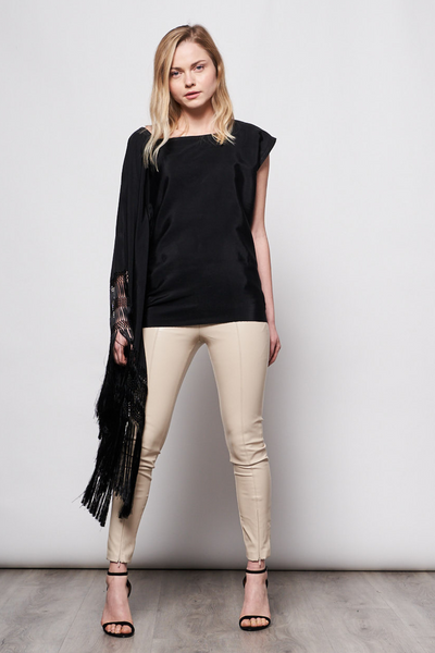 BLUSA IN COTONE COLORE NERO - SINDASHI BASICS