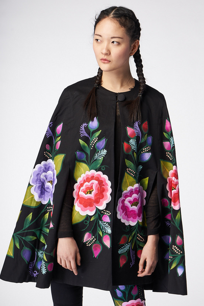 HAND-PAINTED MIDI CAPE