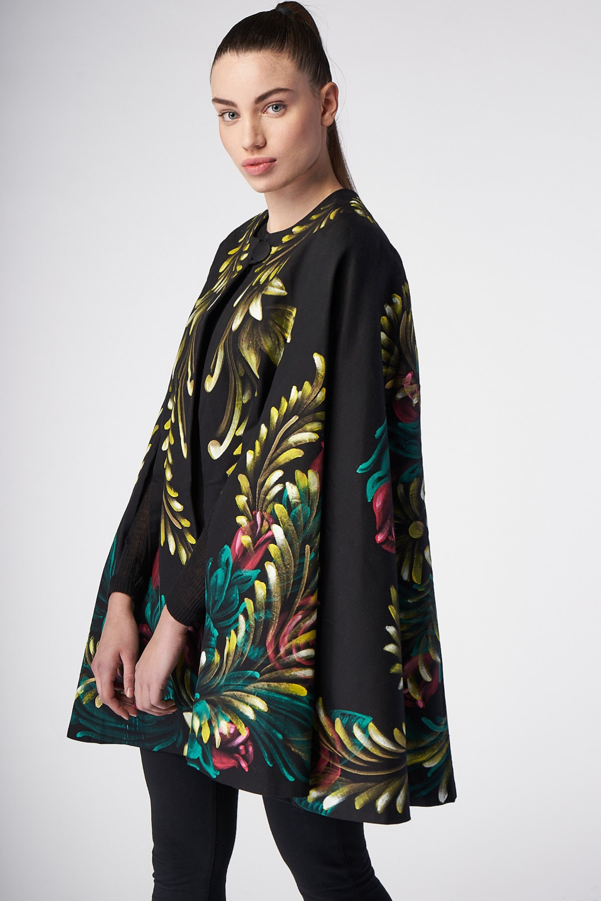 HAND-PAINTED MIDI CAPE