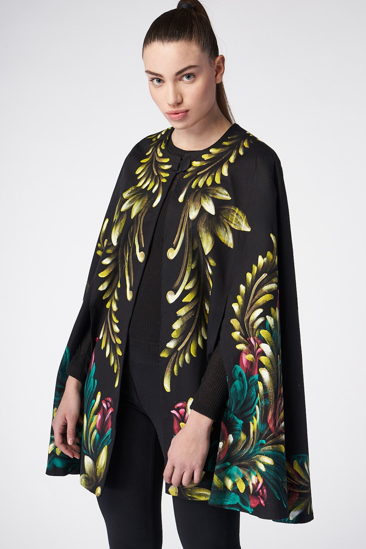 HAND-PAINTED MIDI CAPE