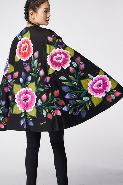 HAND-PAINTED MIDI CAPE