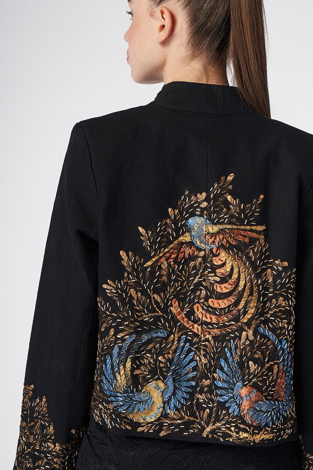 HAND-PAINTED AND HAND-EMBROIDERED JACKET