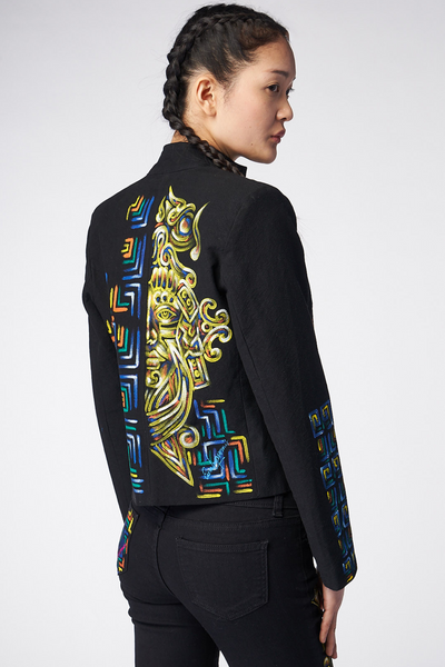 HAND-PAINTED SHORT JACKET - GUERREROS