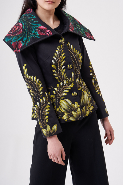 HAND-PAINTED AND HAND-EMBROIDERED JACKET - TALAVERA ORO