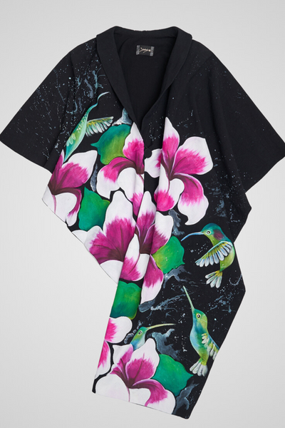 HAND-PAINTED IRREGULAR PONCHO