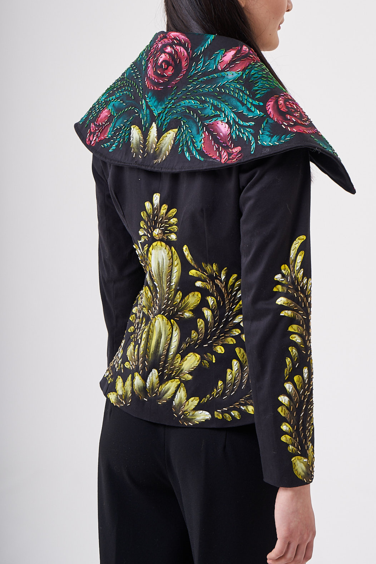 HAND-PAINTED AND HAND-EMBROIDERED JACKET - TALAVERA ORO