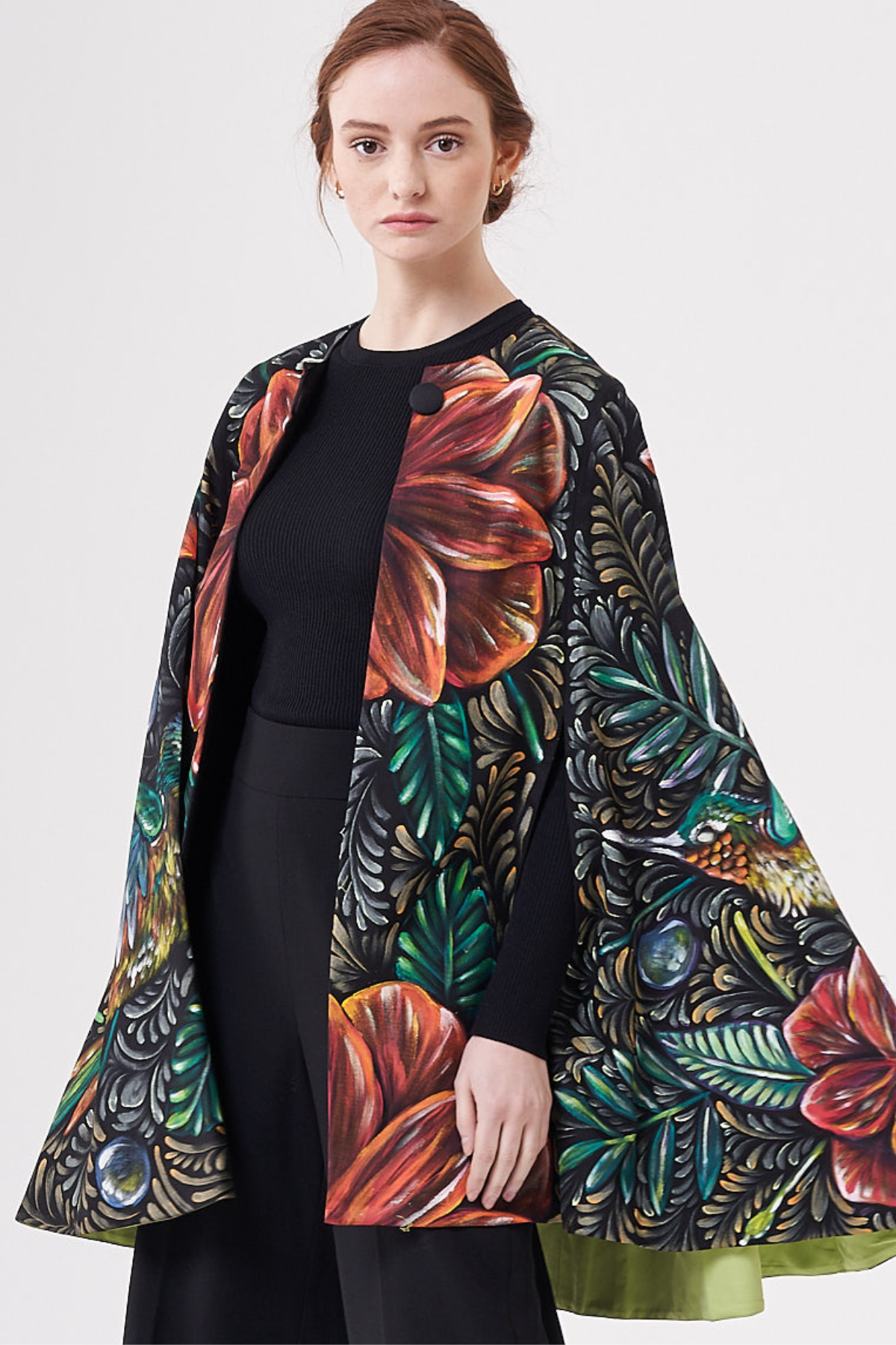 HAND-PAINTED MIDI CAPE