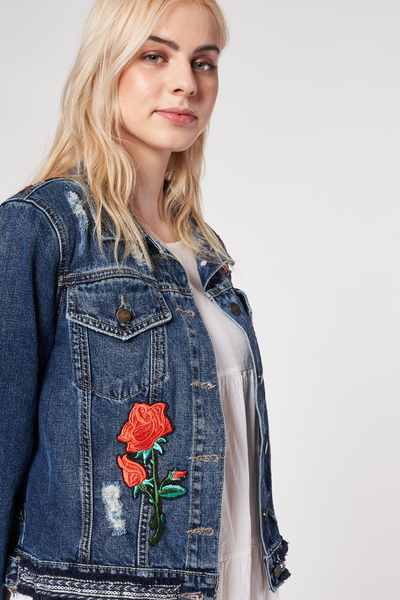 GIACCA DI JEANS DIPINTA A MANO - FINA CATRINA