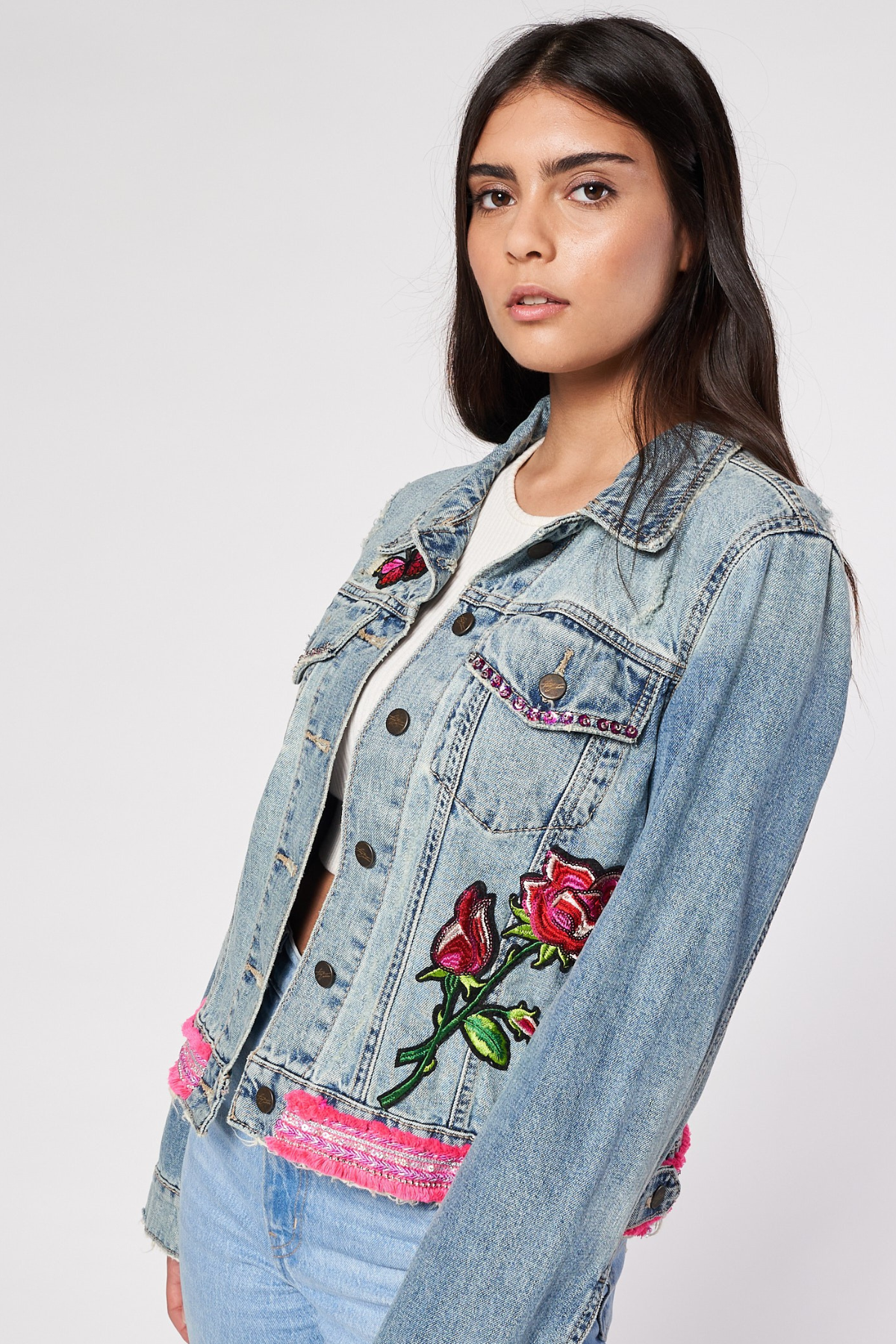GIACCA DI JEANS DIPINTA A MANO - FINA CATRINA