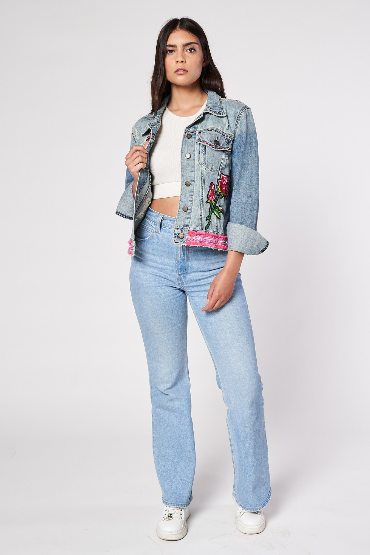 GIACCA DI JEANS DIPINTA A MANO - FINA CATRINA