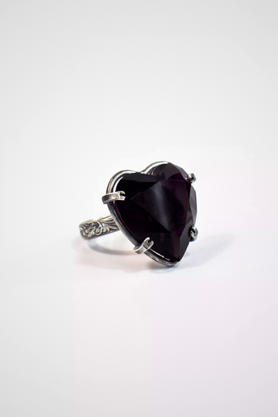 ANELLO CORAZON MAYA NERO