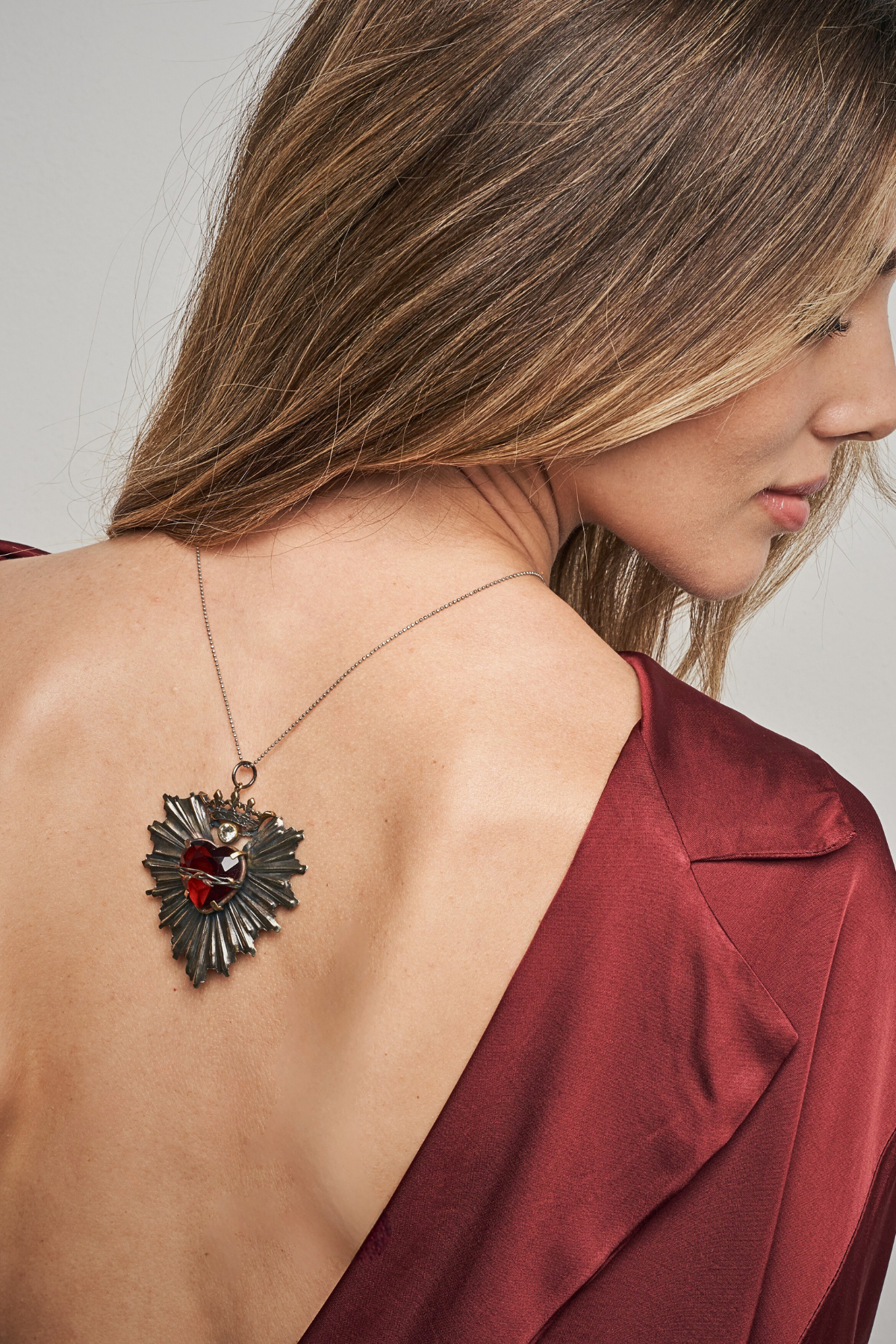 CORAZON DE MEXICO PENDANT / RED
