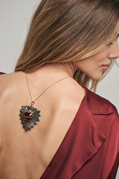 CORAZON DE MEXICO PENDANT / RED