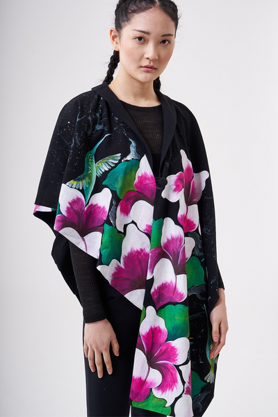 HAND-PAINTED IRREGULAR PONCHO