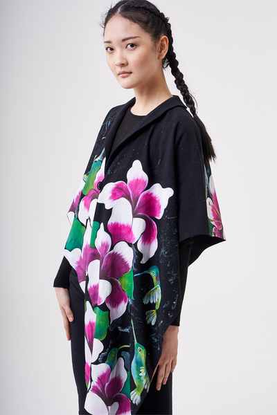 HAND-PAINTED IRREGULAR PONCHO