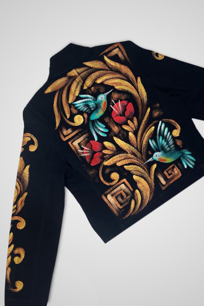 GIACCA DIPINTA A MANO – COLIBRI PREHISPANICO