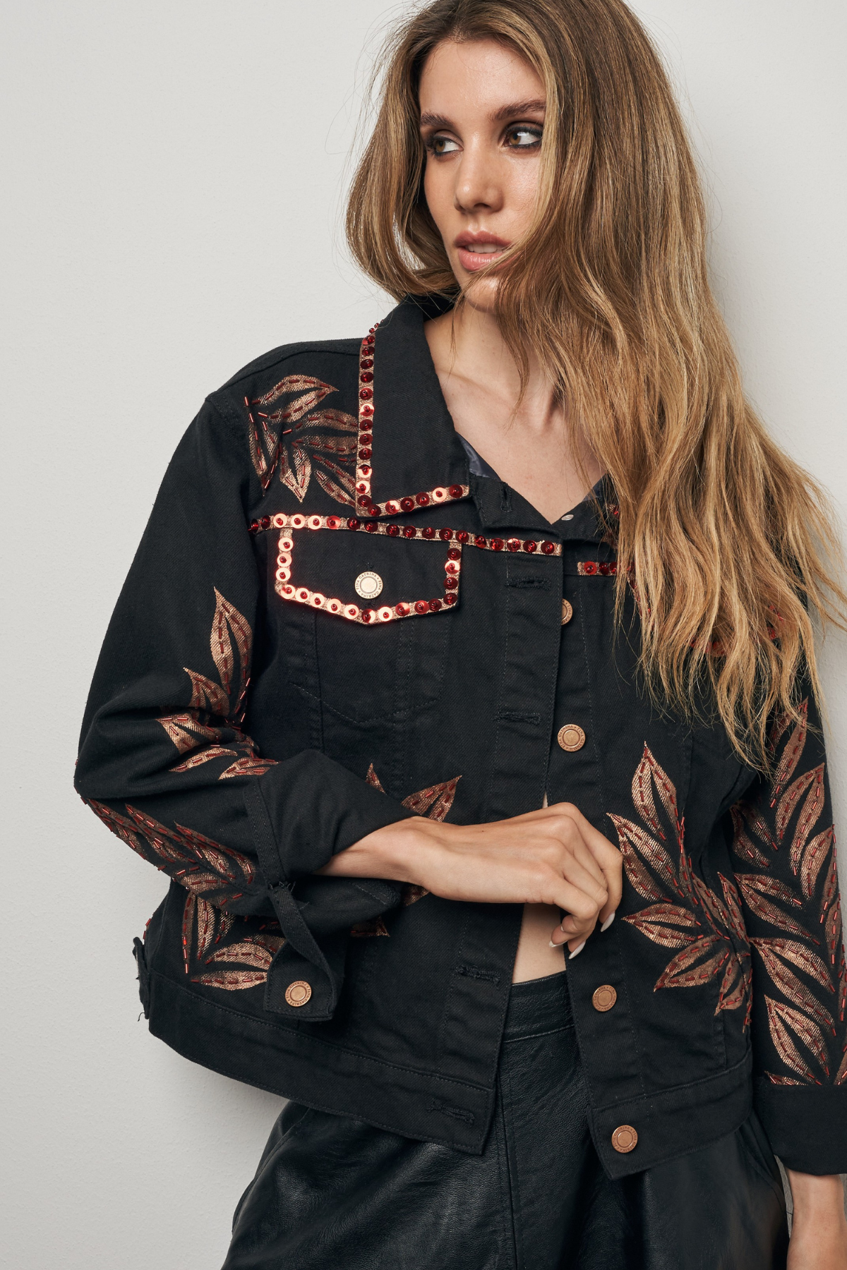 TALAVERA ROJA HAND-PAINTED DENIM JACKET