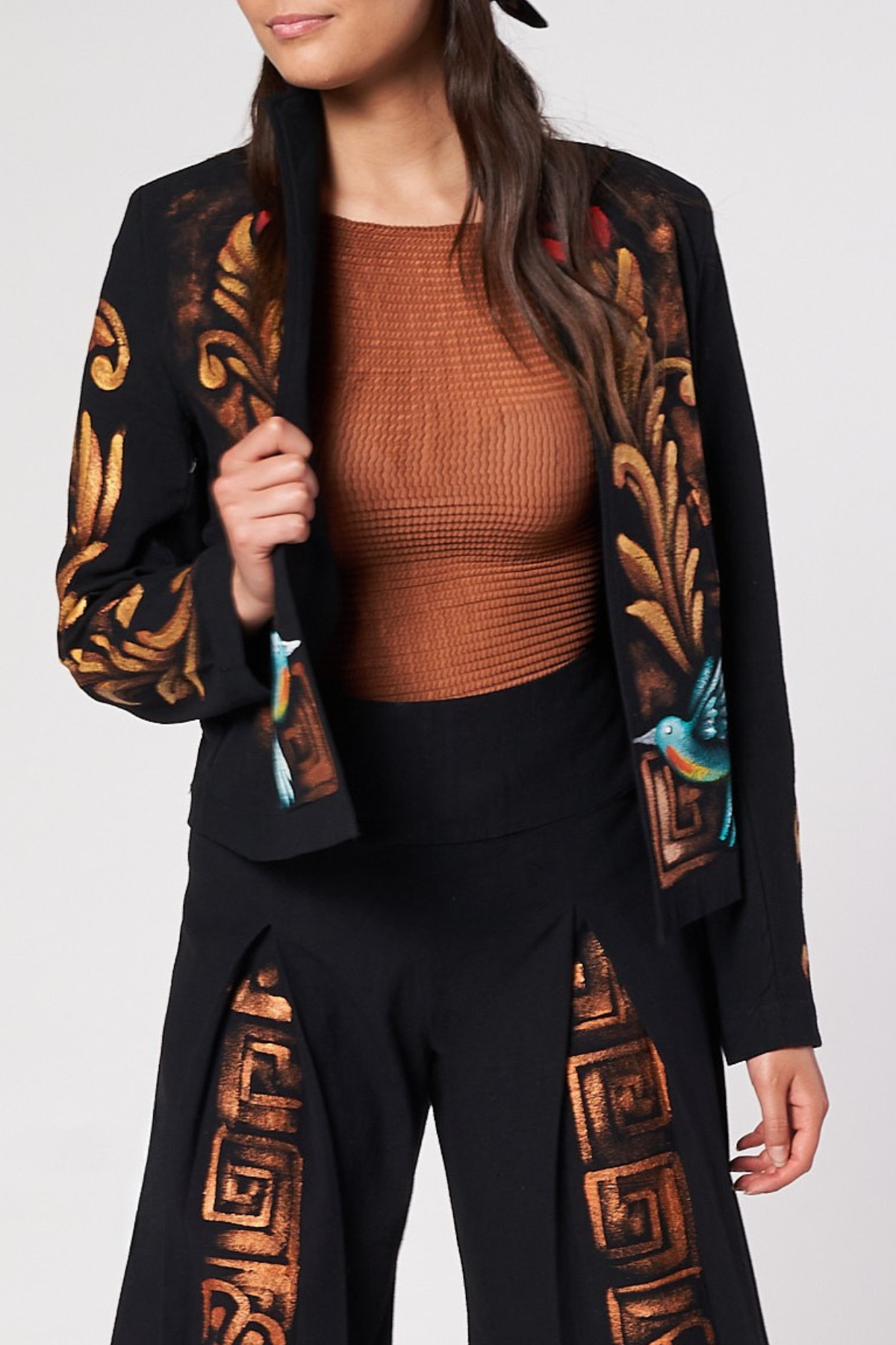 GIACCA DIPINTA A MANO – COLIBRI PREHISPANICO