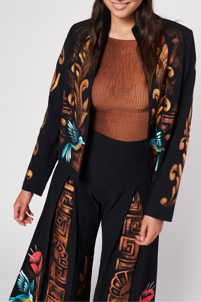 GIACCA DIPINTA A MANO – COLIBRI PREHISPANICO