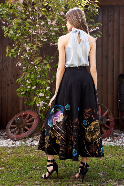 PANTALONI A ZAMPA DIPINTI A MANO - MEDUSAS