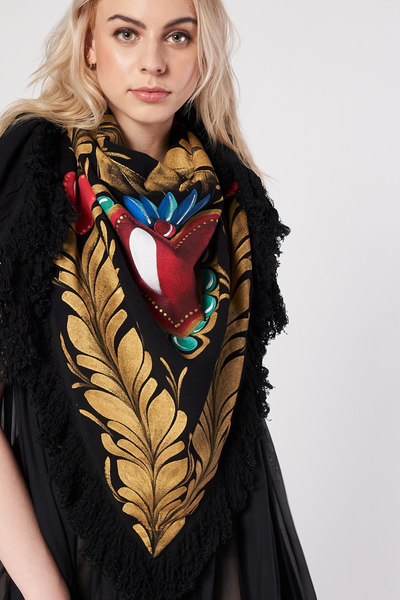 SCIALLE A TRIANGOLO DIPINTO A MANO – CORAZONES