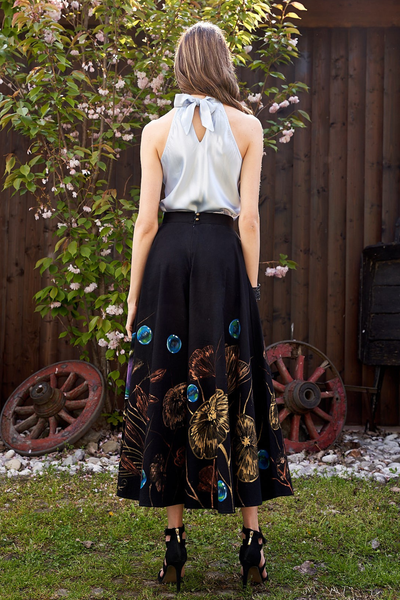 PANTALONI A ZAMPA DIPINTI A MANO - MEDUSAS