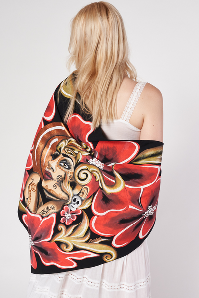 SCIALLE A TRIANGOLO DIPINTO A MANO – CATRINA