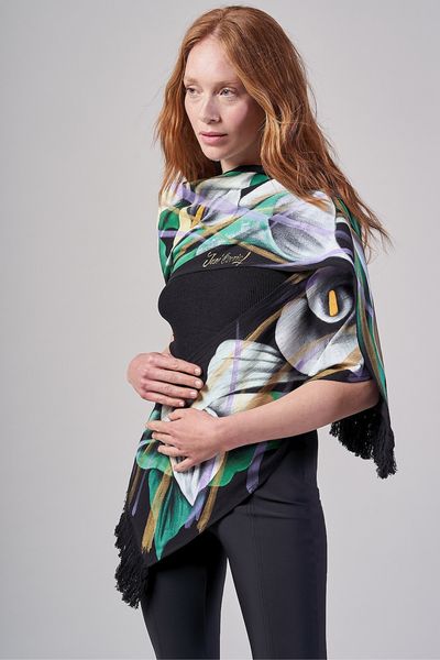 HAND PAINTED SCARF - ALCATRAZ