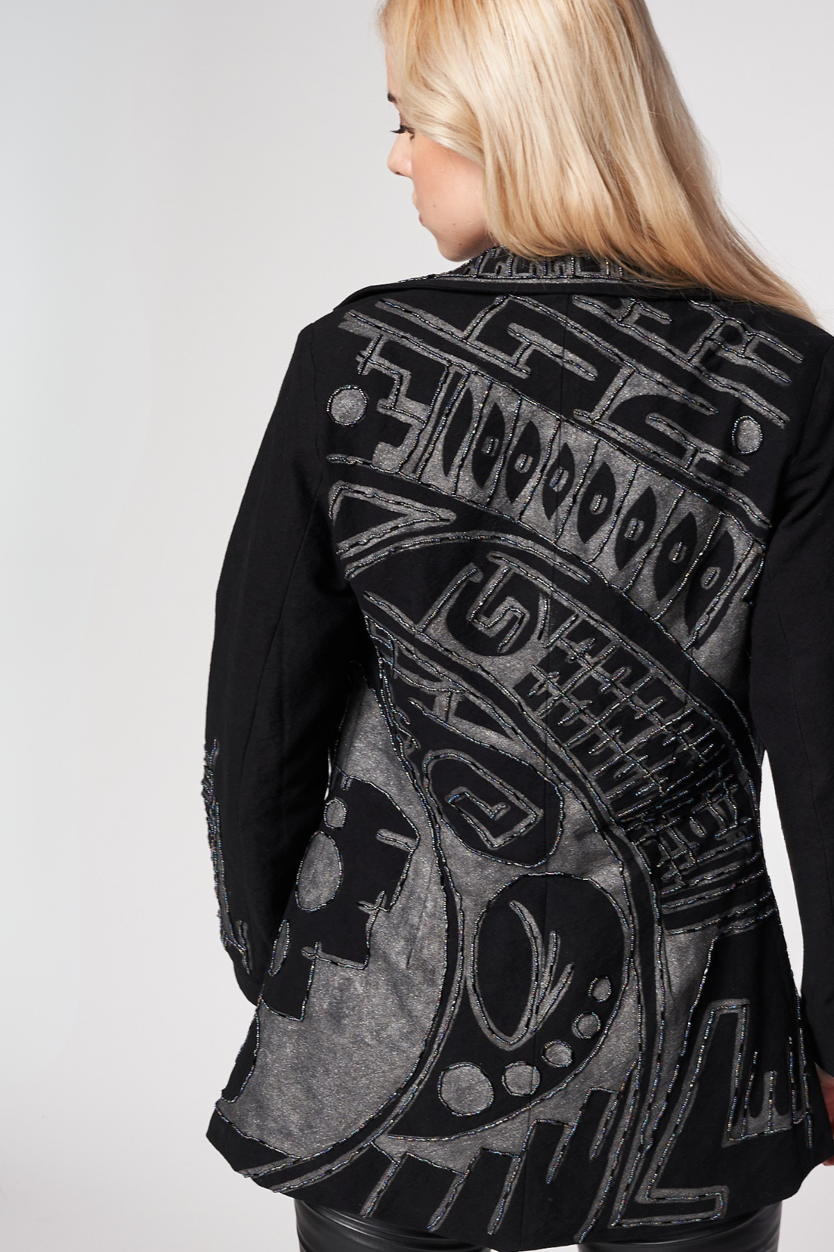 GIACCA CON COLLO DIPINTA A MANO - PAQUIME