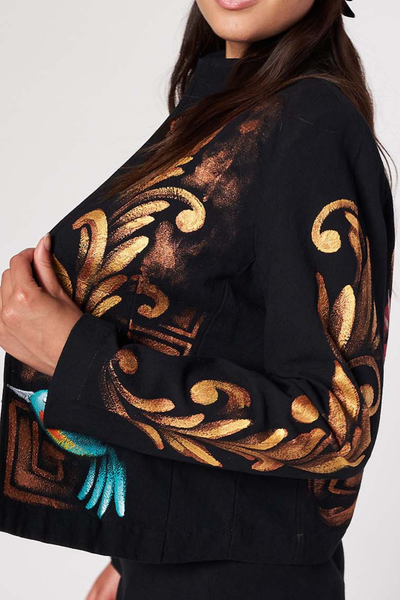 GIACCA DIPINTA A MANO – COLIBRI PREHISPANICO