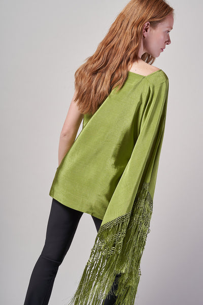 BLUSA IN COTONE COLORE VERDE - SINDASHI BASICS