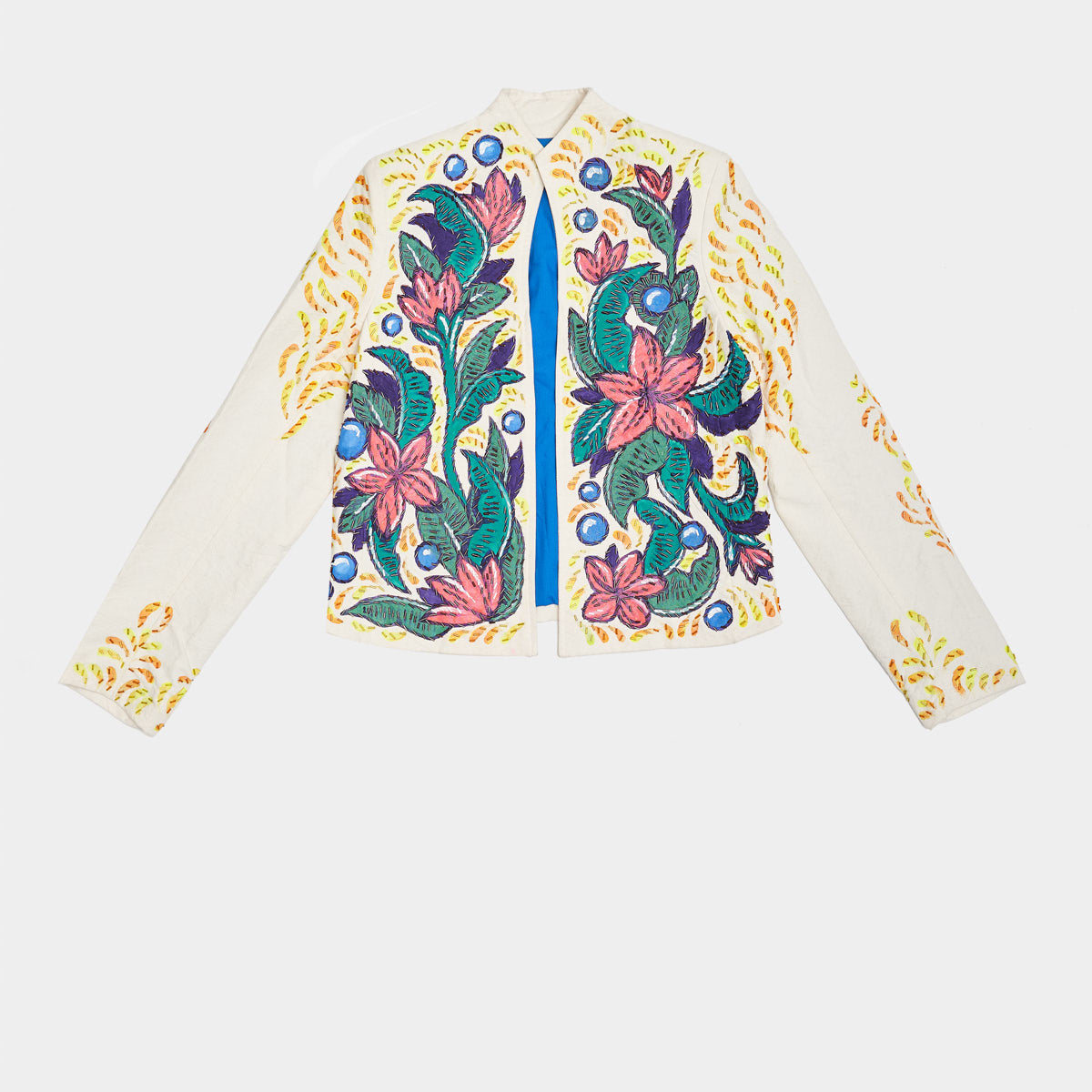 HAND-PAINTED AND HAND-EMBROIDERED JACKET