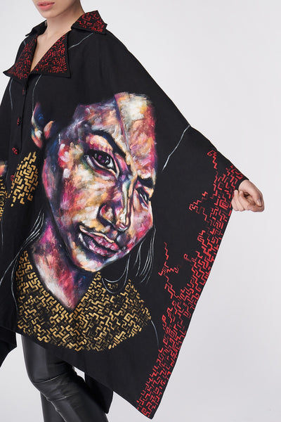 HAND-PAINTED PONCHO