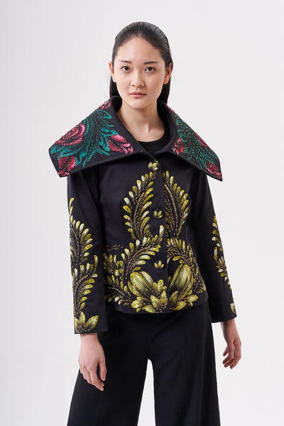 HAND-PAINTED AND HAND-EMBROIDERED JACKET - TALAVERA ORO
