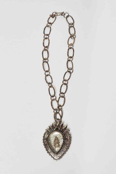 VIRGEN DE GUADALUPE NECKLACE WITH PHOTO FRAME CHARM