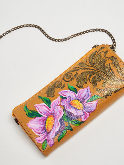 HAND PAINTED LEATHER WALLET - FINA CATRINA