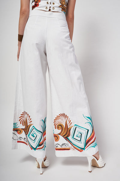 HAND PAINTED PALAZZO TROUSERS - PREHISPANICO