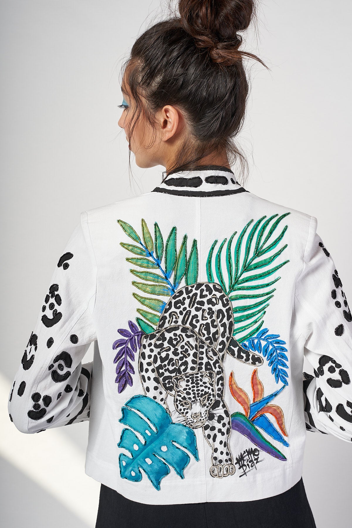 HAND-PAINTED AND HAND-EMBROIDERED JACKET - JAGUAR DYNASTY